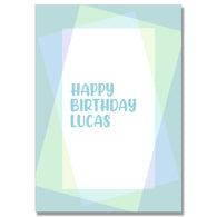 Personalised Green Framed Birthday Card